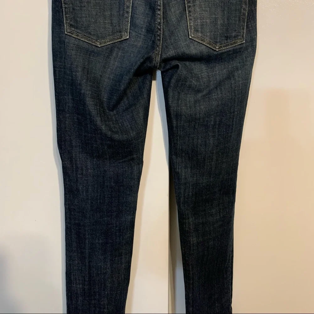 J. Crew stretch 26S matchstick whiskered denim jeans straight leg cotton blend